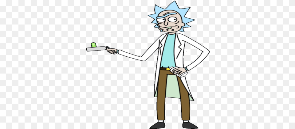 Rick Sanchez Transparent Roblox Cartoon, Clothing, Coat, Person, Face Free Png