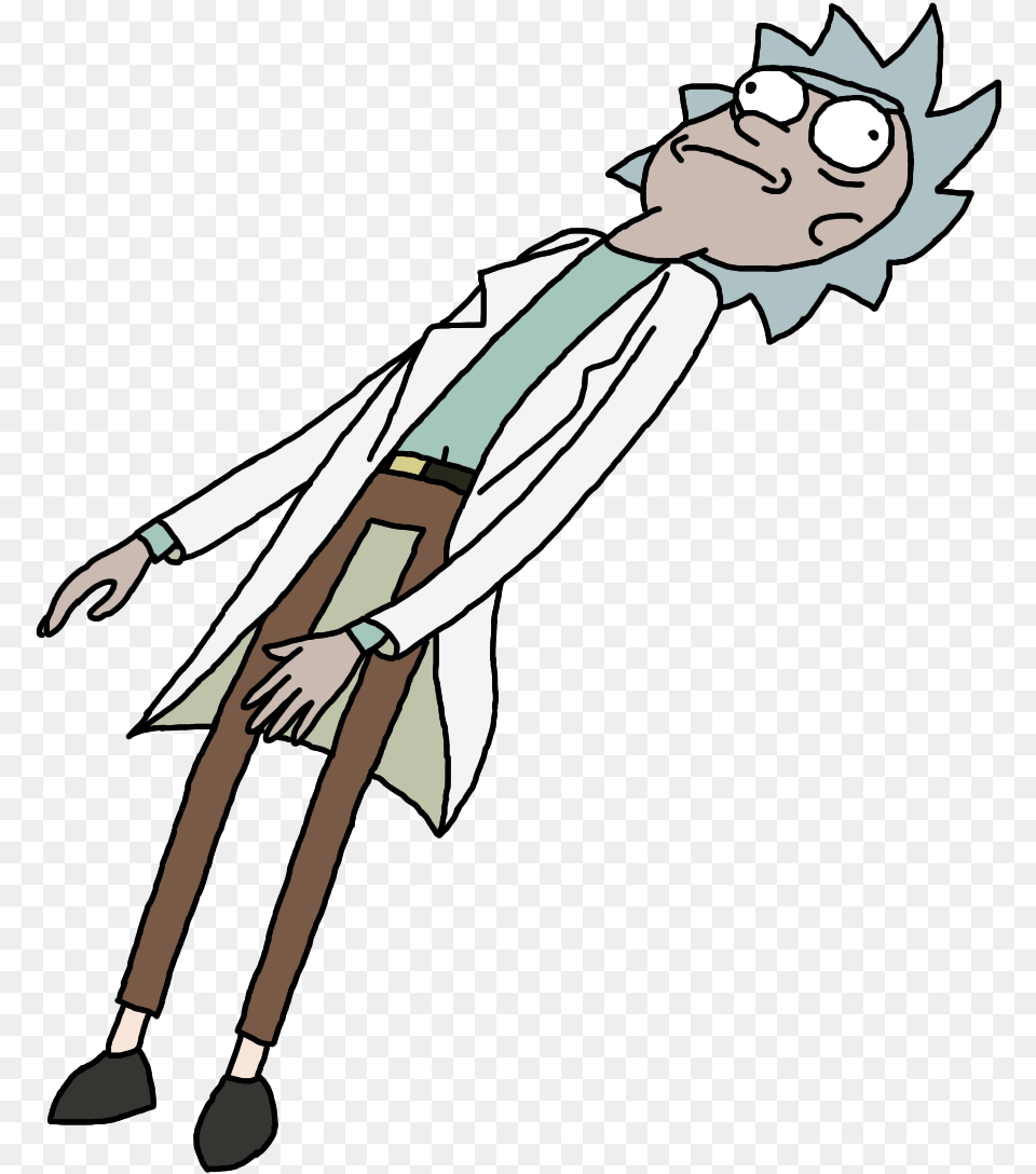 Rick Sanchez Weapon Line Art Rick And Morty Rick Punched, Person, Face, Head, Book Free Png