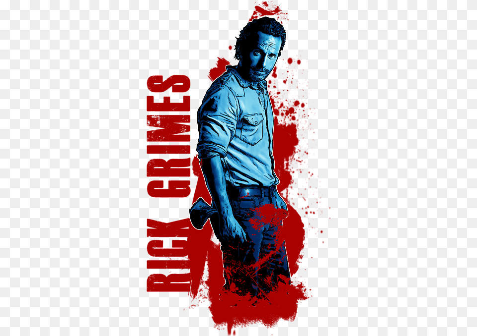 Rick The Walking Dead Design, T-shirt, Advertisement, Clothing, Poster Png Image