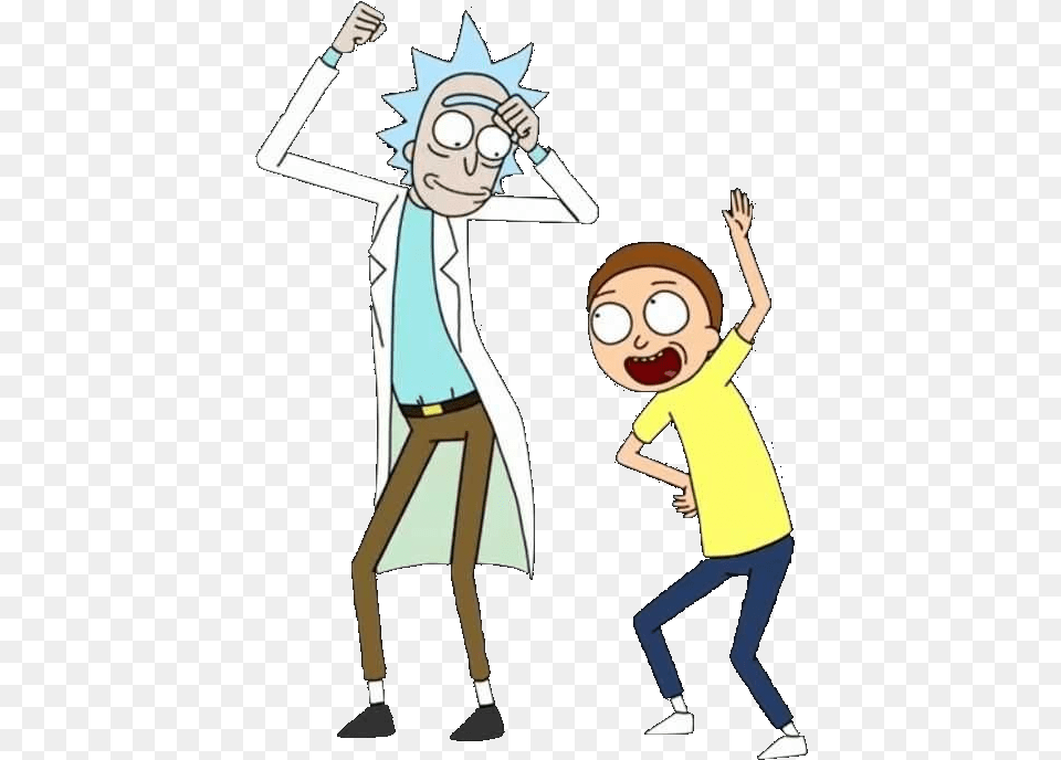 Rickandmorty Ricksanchez Mortysmith Netflix Funny Rick Y Morty Dance, Book, Comics, Publication, Adult Free Transparent Png