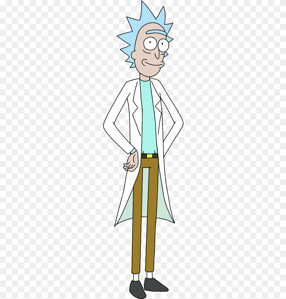 Rickipedia Rick And Morty Rick Standing, Book, Clothing, Coat, Comics Png