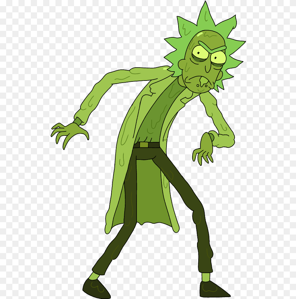 Rickipedia Toxic Rick And Morty, Green, Person Png Image