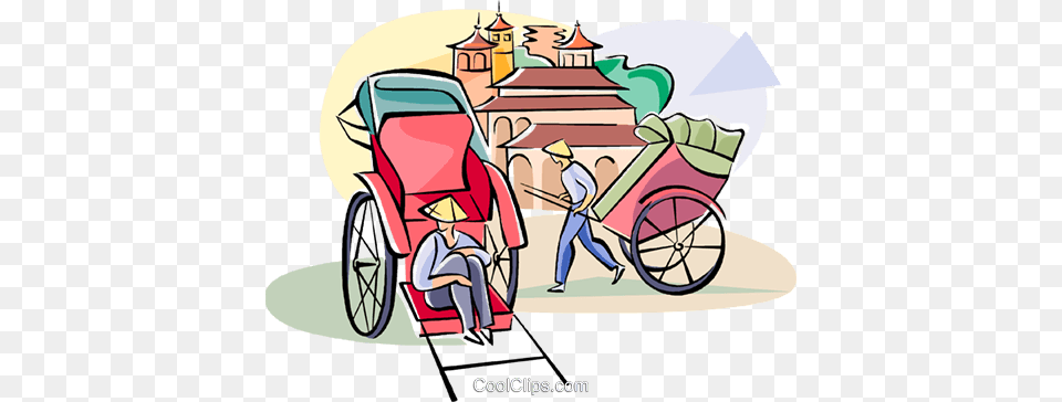 Rickshaw Drivers Waiting For A Fair Royalty Vector Clip Art, Carriage, Person, Transportation, Vehicle Free Png