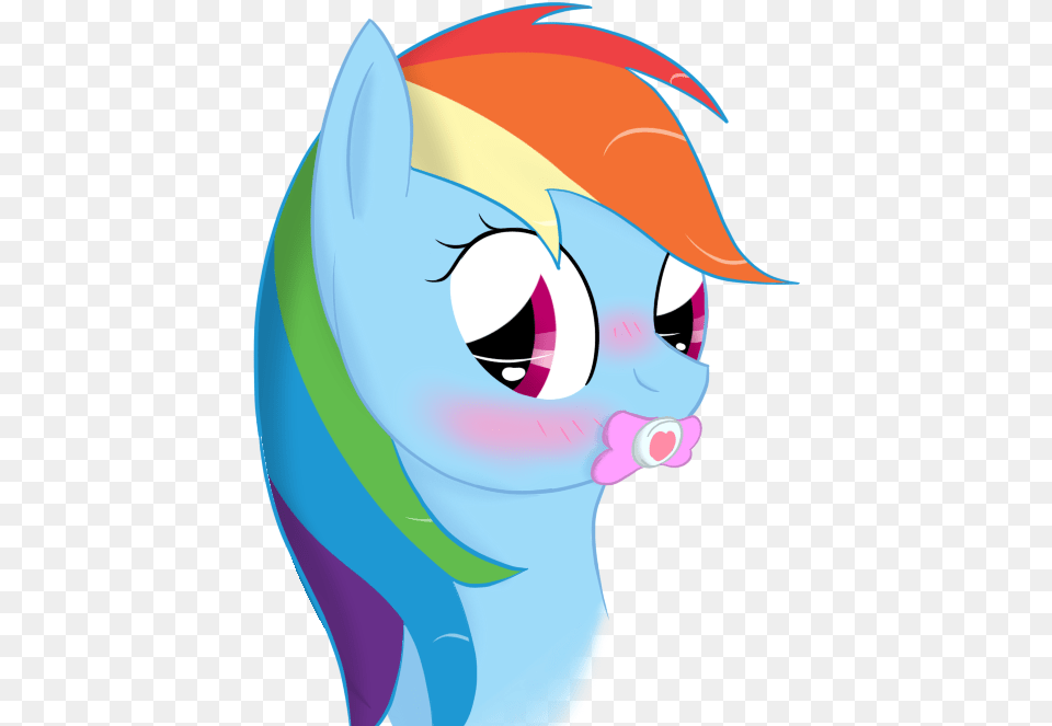 Ricktin Blushing Pacifier Rainbow Dash Safe Filename, Animal, Art, Fish, Sea Life Free Png Download