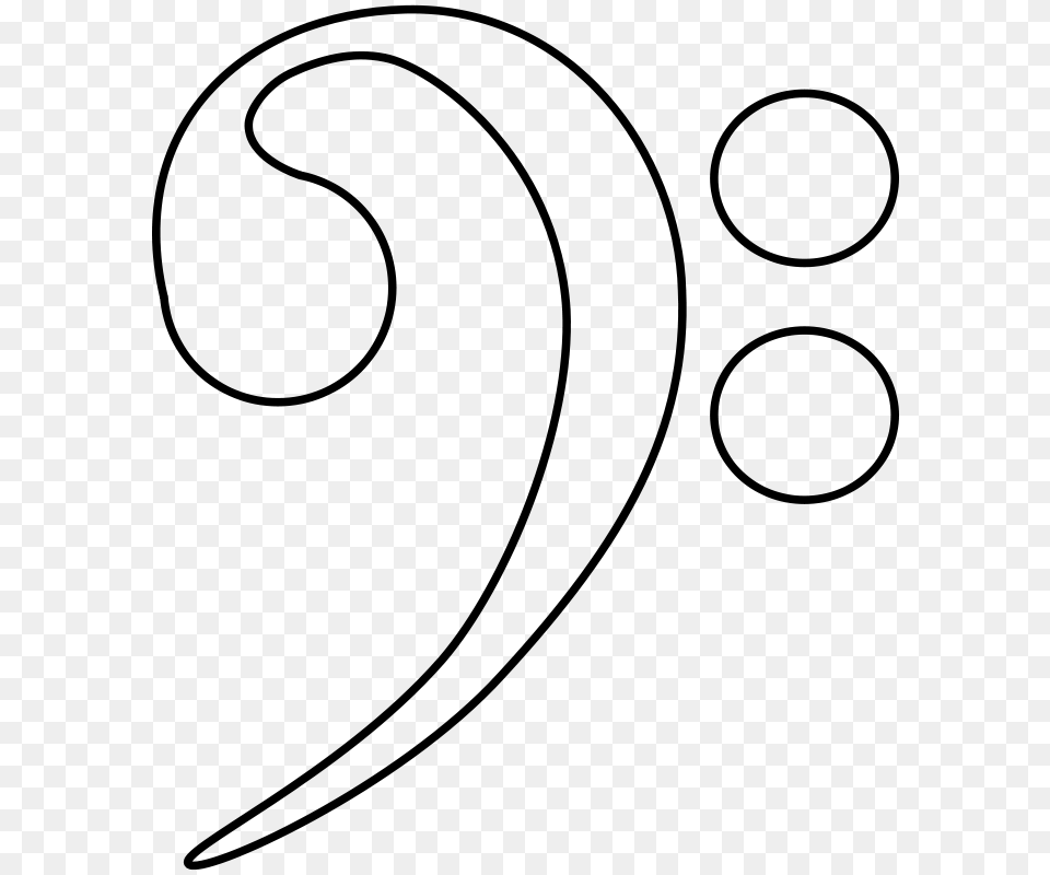 Rickvanderzwet Bass Clef, Gray Png