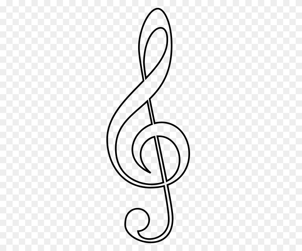 Rickvanderzwet Treble Clef, Gray Png Image