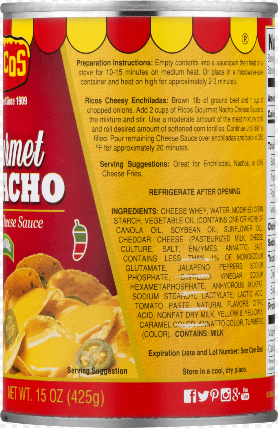 Ricos Cheese Ingredients Free Transparent Png