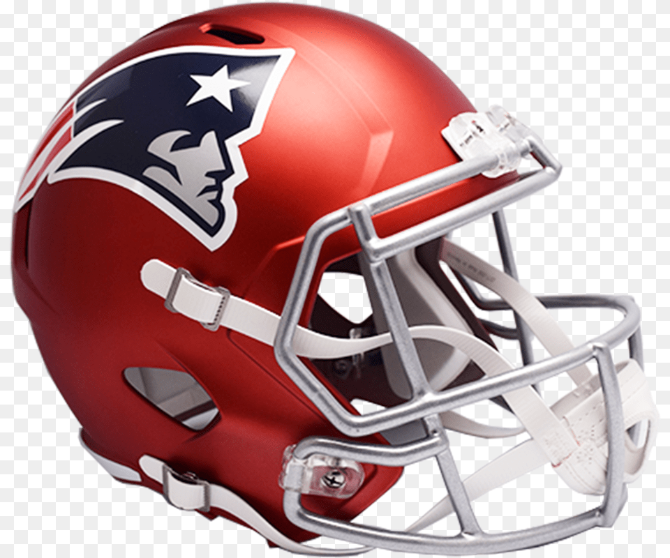 Riddell Deluxe Replica Helmet Blaze New England Patriots Red Helmet, American Football, Football, Football Helmet, Sport Png Image
