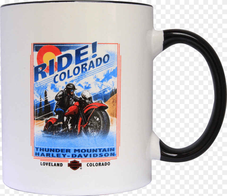 Ride Colorado Coffee Mug Beer Stein, Helmet, Man, Person, Male Free Transparent Png