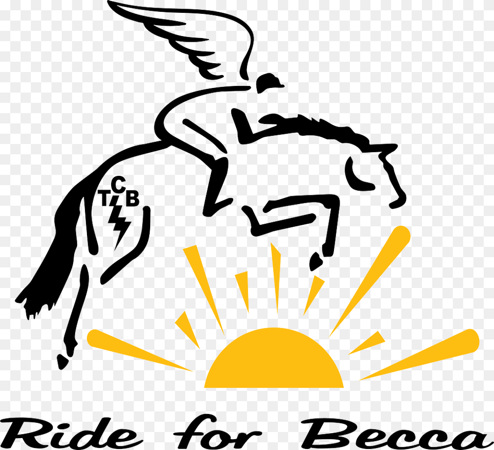 Ride For Becca, People, Person, Stencil, Logo Free Png