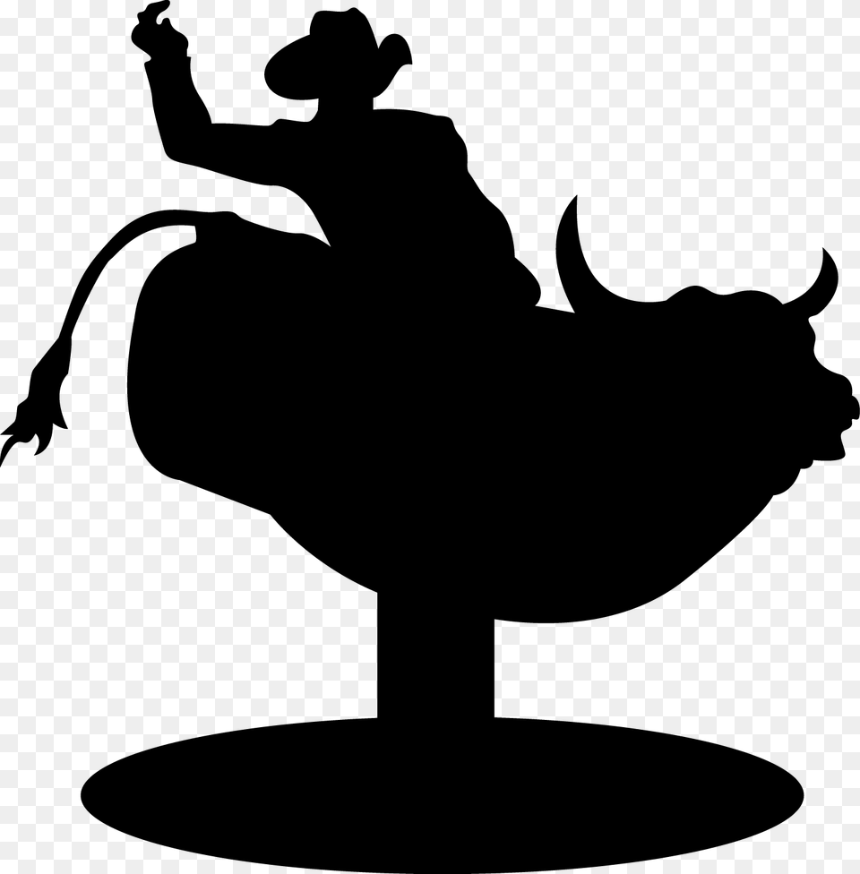 Ride The Bull, Silhouette, Stencil, Person, Man Free Png Download