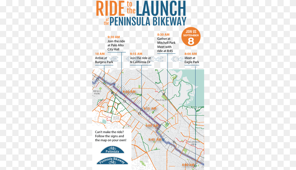 Ride To Pen Bikeway Launch Mountain View, Chart, Plot, Map Free Png