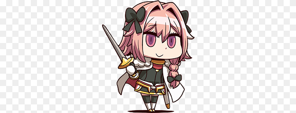 Rider Of Blacks Astolfo Shrine Astolfo Chibi, Book, Comics, Publication, Sword Png Image