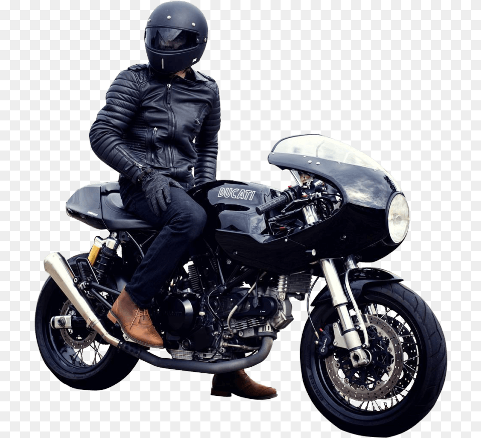 Riding A Motorcycle, Jacket, Clothing, Coat, Helmet Png