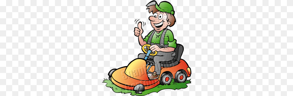 Riding Lawn Mower Cartoon, Plant, Grass, Device, Lawn Mower Png Image