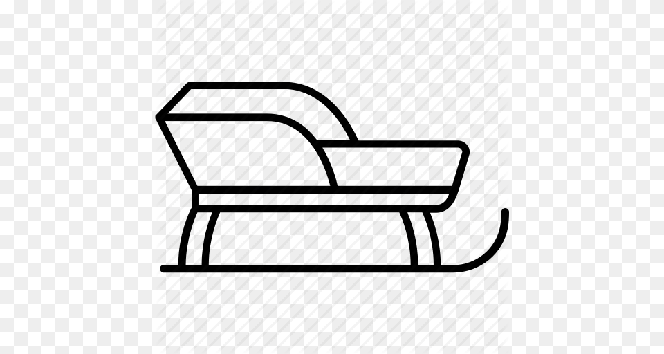 Riding Sled Snow Winter Icon, Furniture, Chair, Couch, Armchair Png Image