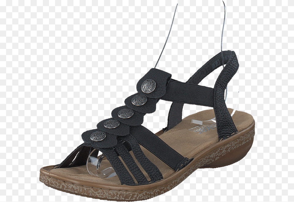 Rieker 00 Black 00 Womens Synthetic Rubber Sandal, Clothing, Footwear Free Png