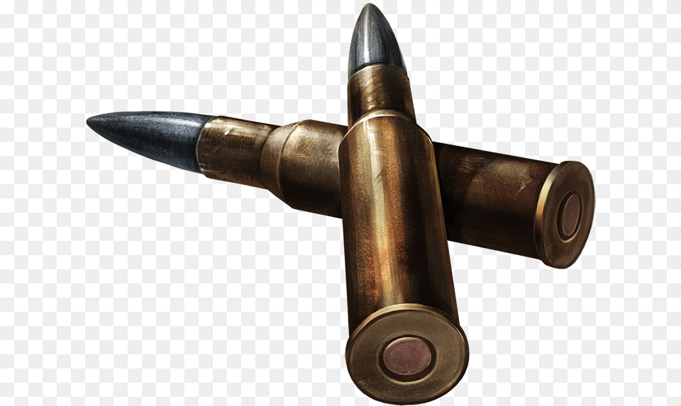 Rifle Ammo Bullet, Ammunition, Weapon, Bronze Free Png Download