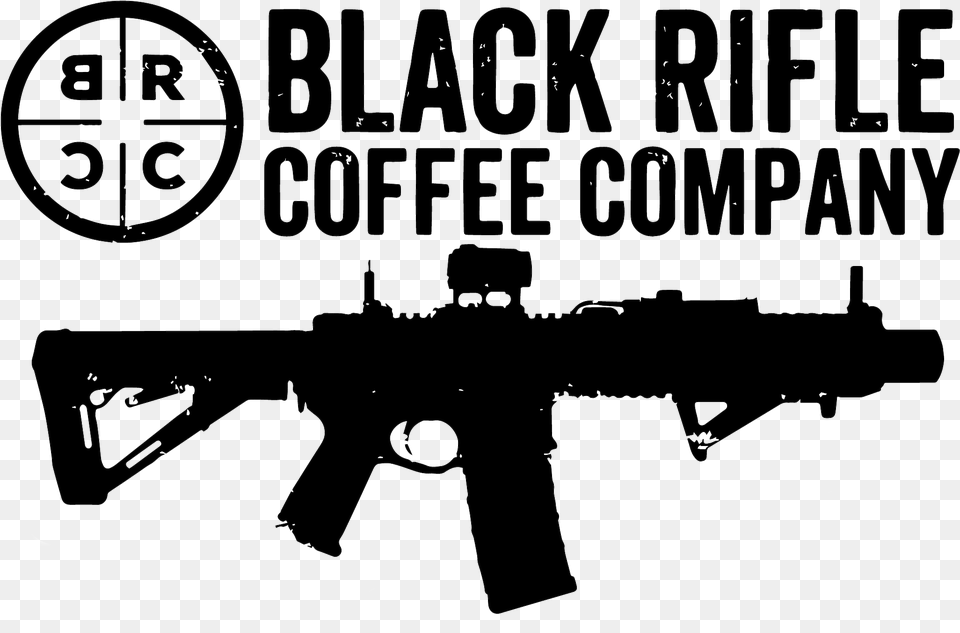 Rifle Logo Clip Art Black And White Black Rifle Coffee Company Canada, Firearm, Gun, Machine Gun, Weapon Free Png Download