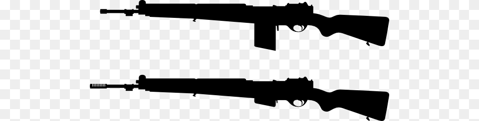 Rifle Silhouette Cliparts, Gray Free Png