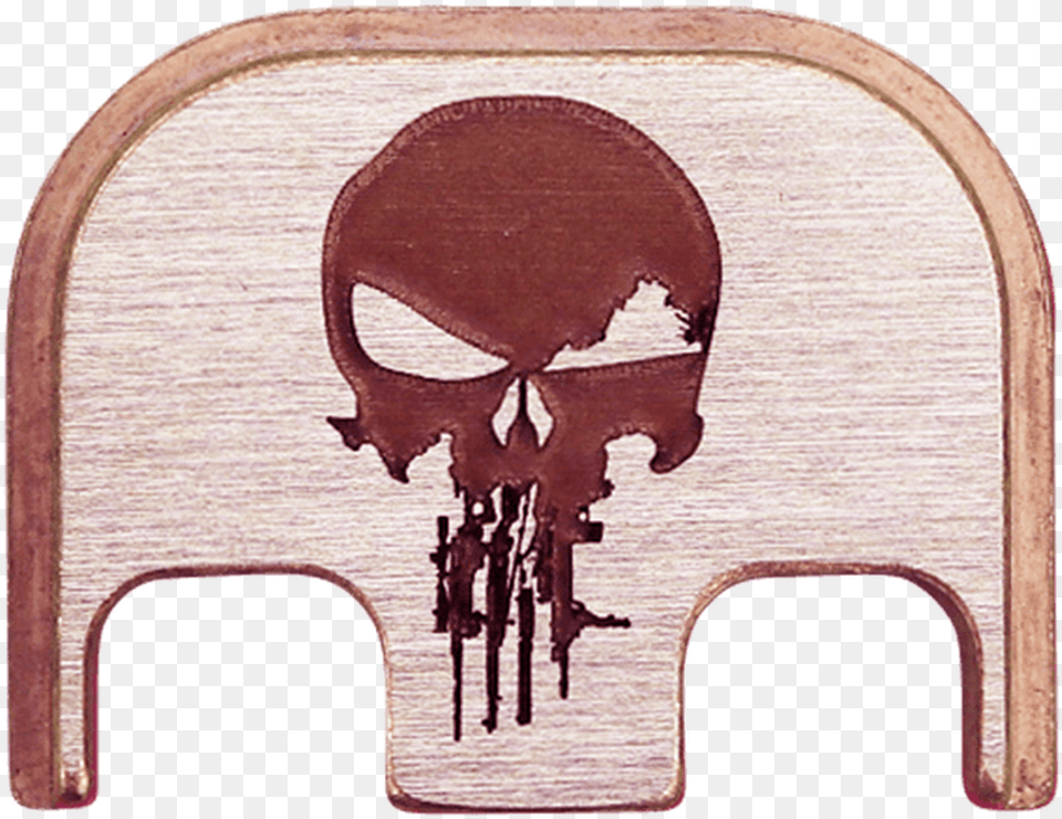 Rifle Skull Copper Brushed Finish Back Plate Plywood, Accessories, Buckle Free Png Download