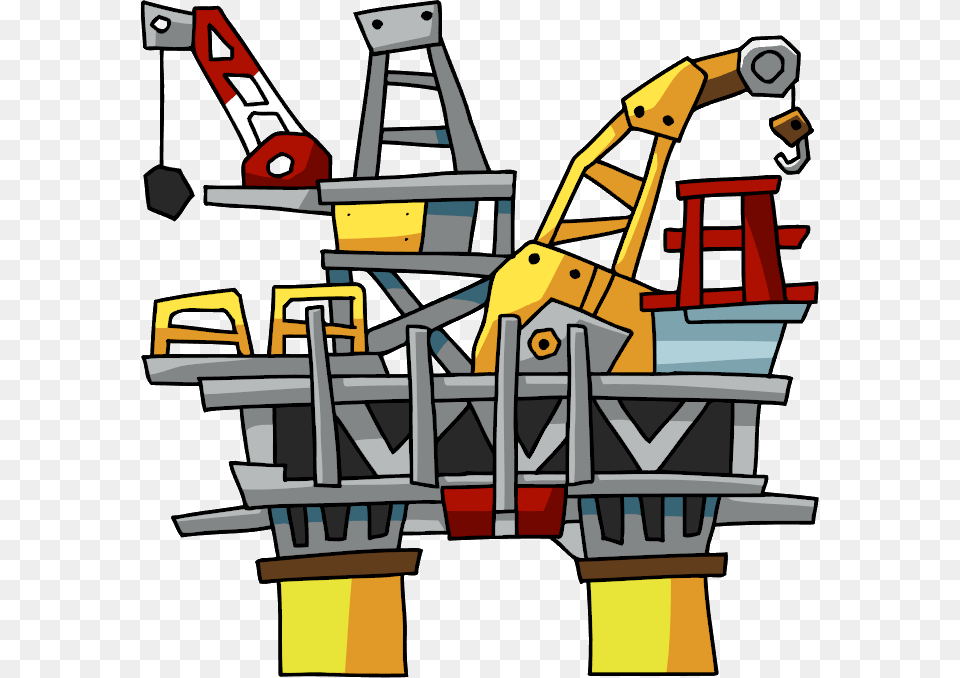 Rig Scribblenauts Wiki Fandom Oil Rig Cartoon, Construction, Construction Crane, Bulldozer, Machine Free Png