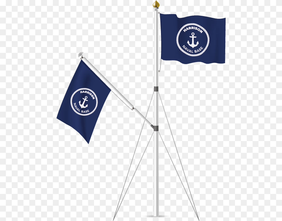 Rigged Flagpoles Banner, Flag Png