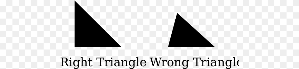 Right And Wrong Triangles Triangle, Gray Png