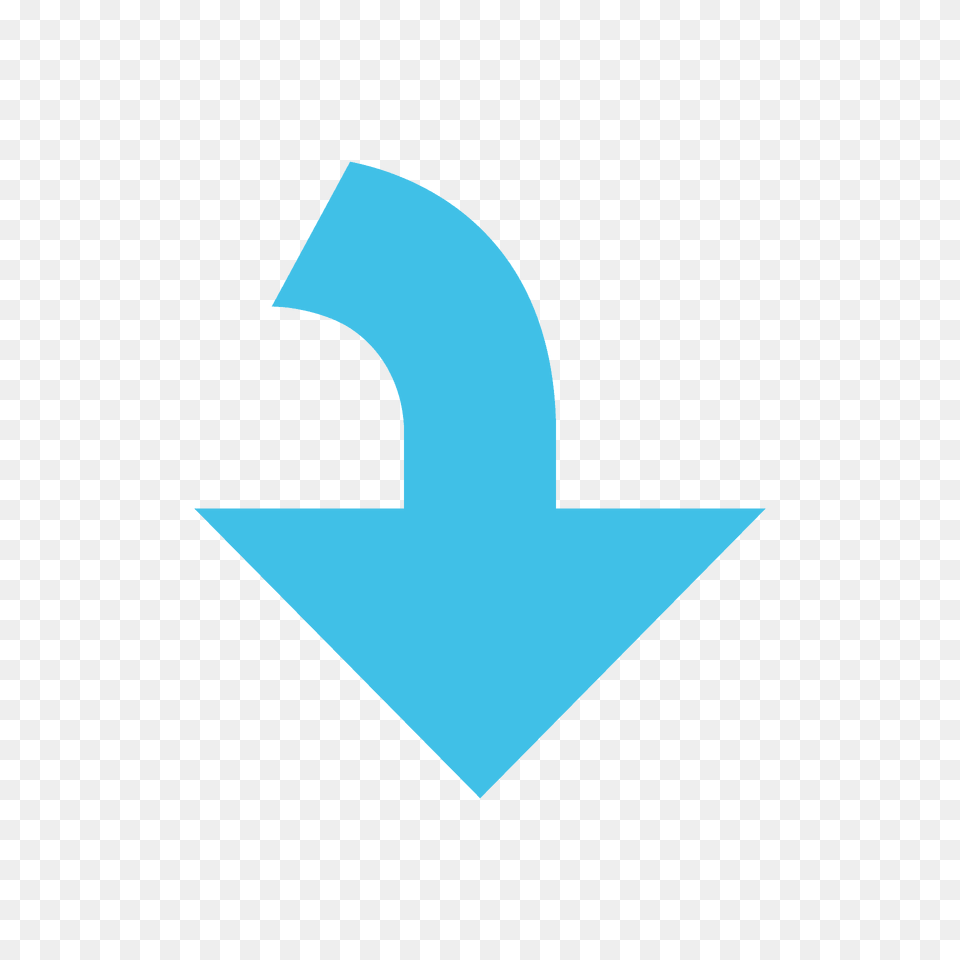Right Arrow Curving Down Emoji Clipart, Logo, Symbol Free Png Download