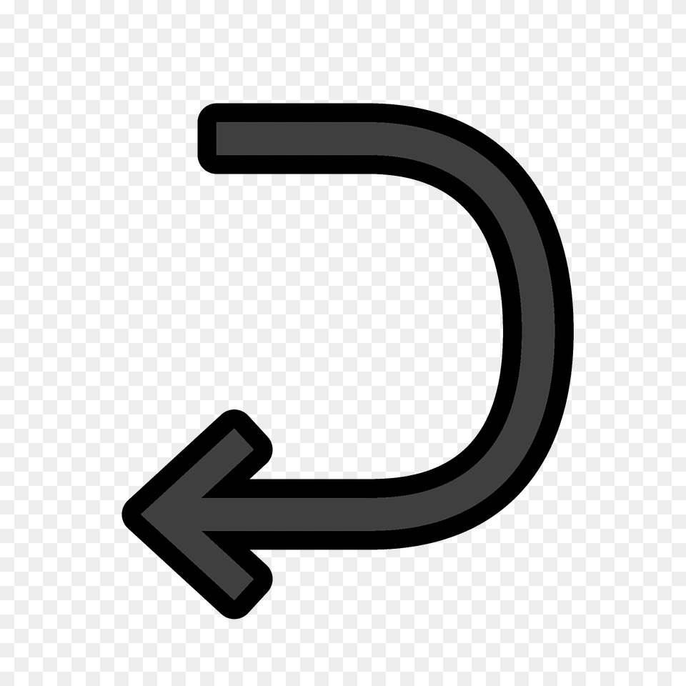 Right Arrow Curving Left Emoji Clipart, Symbol, Electronics, Hardware, Number Png Image