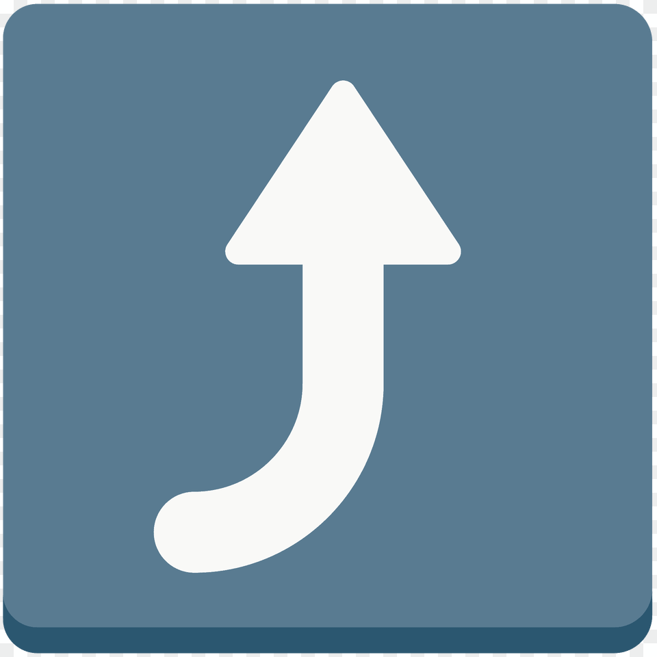 Right Arrow Curving Up Emoji Clipart, Symbol, Sign, Number, Text Free Transparent Png