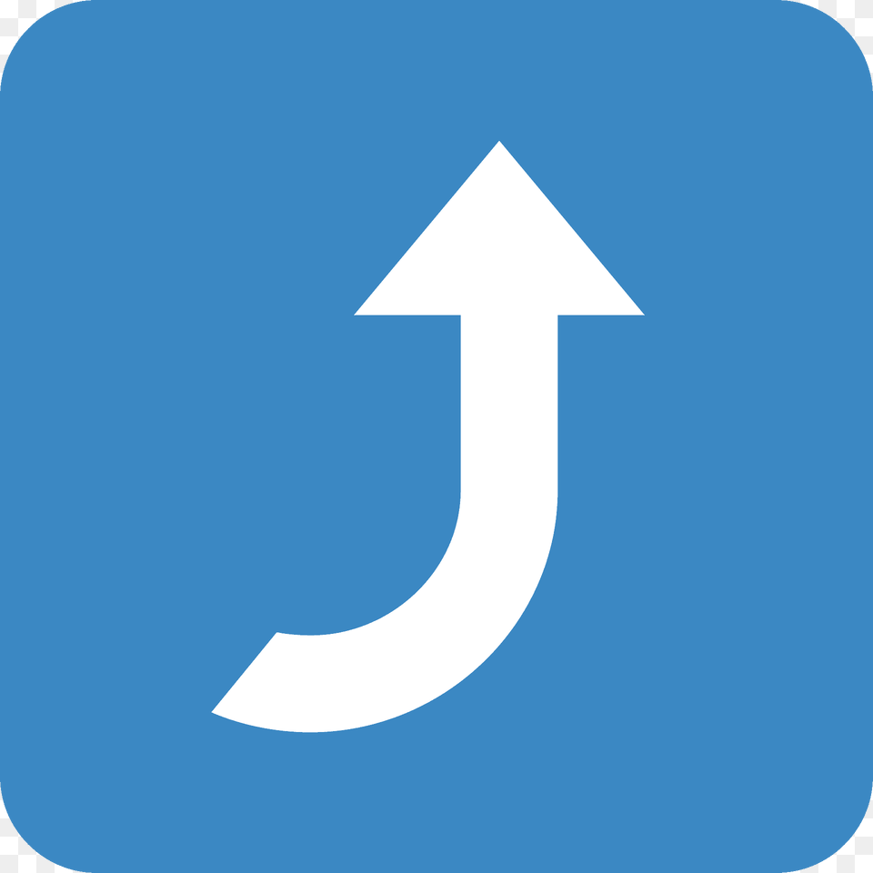Right Arrow Curving Up Emoji Clipart, Symbol, Number, Text Png