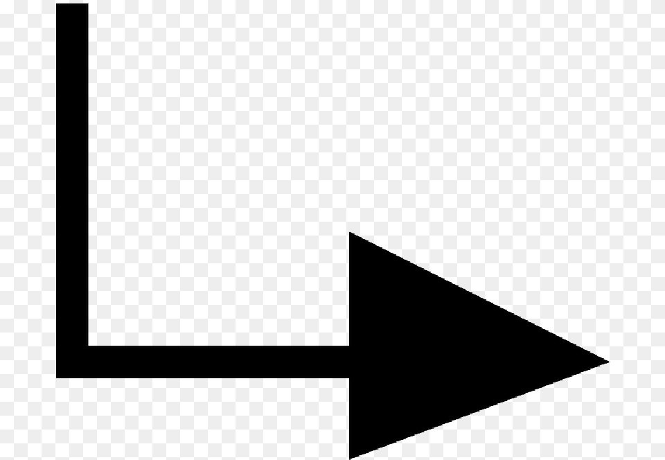 Right Arrow Down Text Pointing Arrows Redirect Arrow Pointing Down And To The Right, Triangle Png