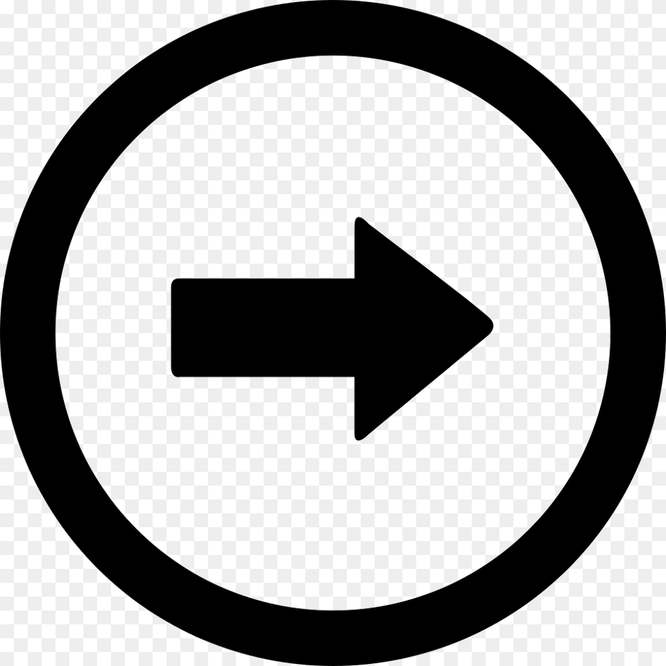 Right Arrow Icon, Sign, Symbol, Road Sign, Disk Free Transparent Png