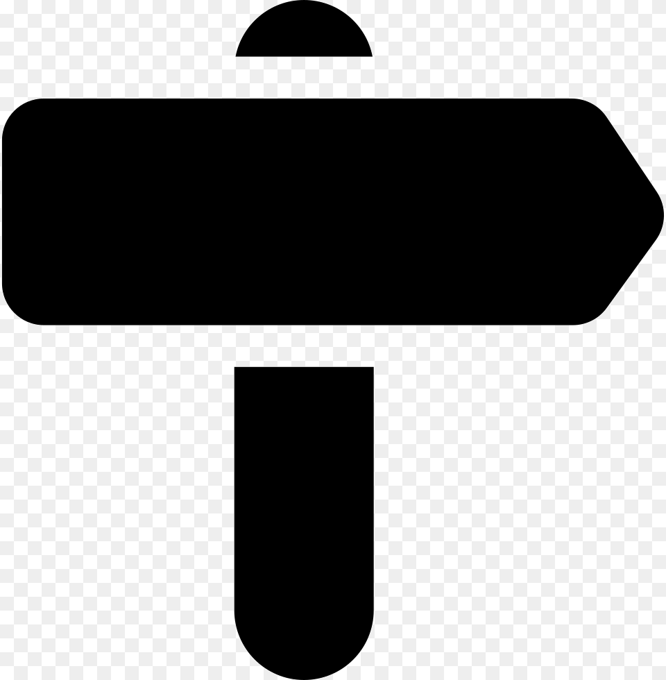 Right Arrow Signal On A Pole Sign, Symbol Free Transparent Png