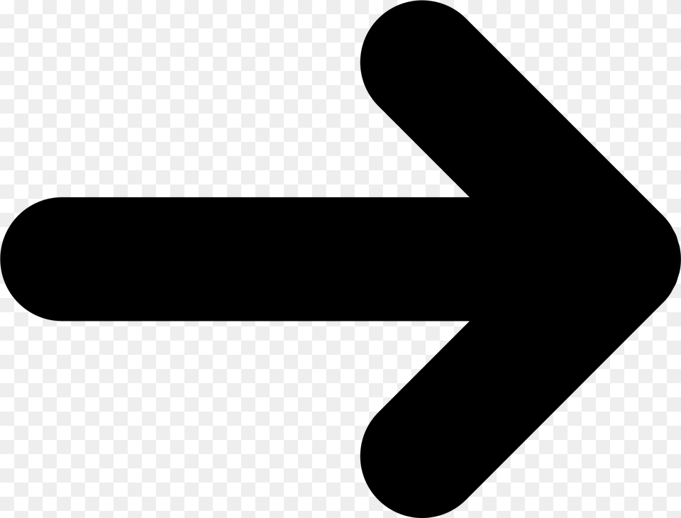 Right Arrow Symbol, Gray Png