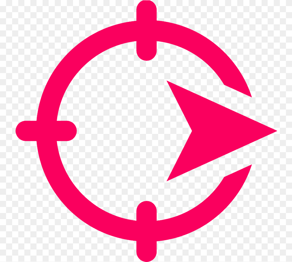 Right Arrow Target Icon Aim Bolt Vector Shape Clipart Watch Pink Icon, Symbol, Astronomy, Moon, Nature Free Png