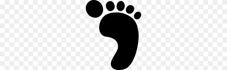 Right Baby Footprint Clip Art, Gray Free Png