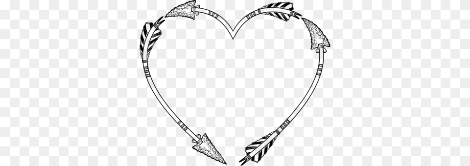 Right Border Of Heart Shape Picture Frames Drawing Arrow In Heart Vector Free Png Download