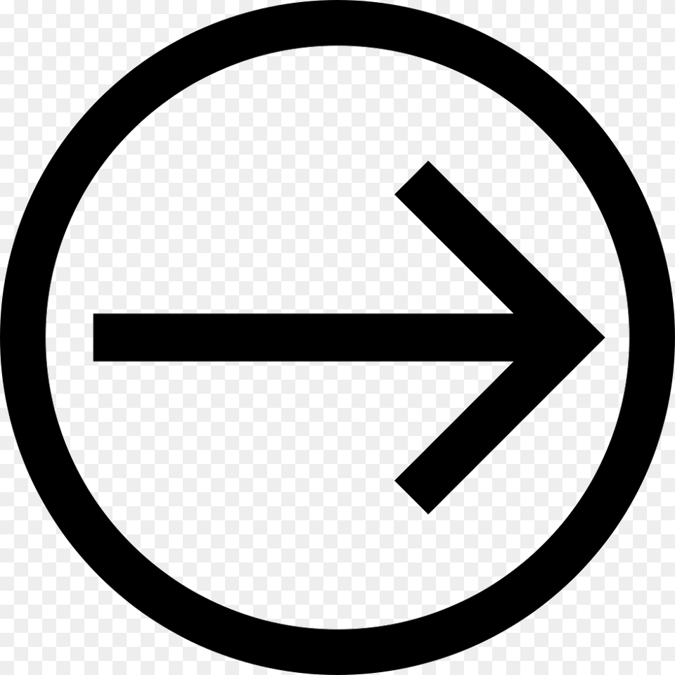 Right Button With Arrow White Circle With Line Through, Sign, Symbol, Road Sign, Disk Free Png
