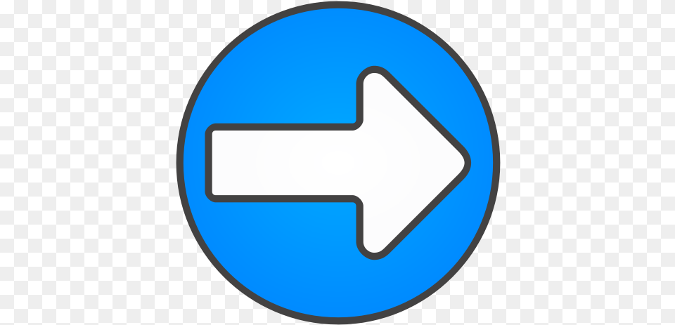 Right Circle Arrow Icon Vertical, Sign, Symbol, Road Sign, Disk Free Transparent Png