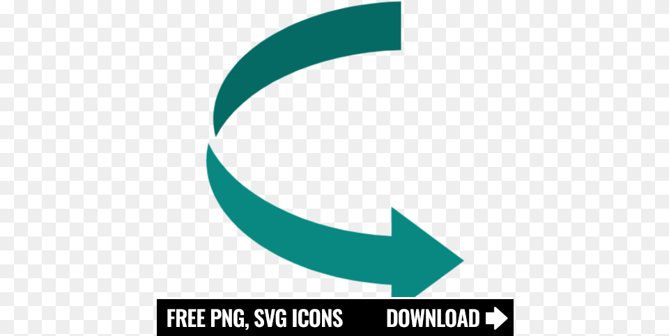 Right Curved Arrow Icon Symbol Download In Svg Vertical Free Transparent Png