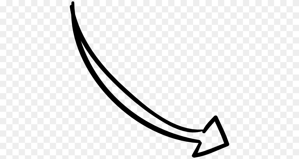 Right Drawn Arrow, Bow, Weapon, Device, Hoe Png Image