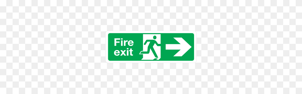 Right Fire Exit Sign Sticker, Symbol, First Aid, Road Sign Free Transparent Png