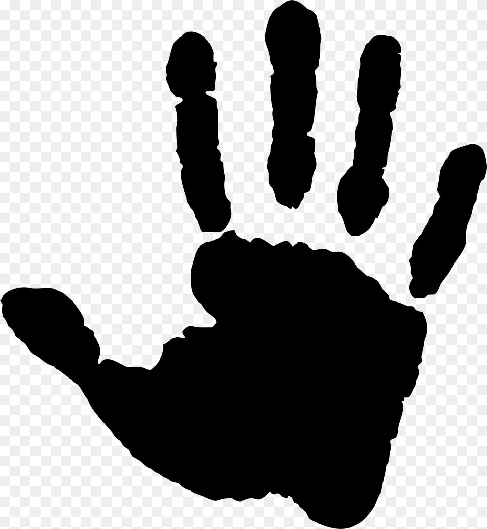 Right Hand Print Black Clipart Download Black Right Hand Print, Gray Png Image