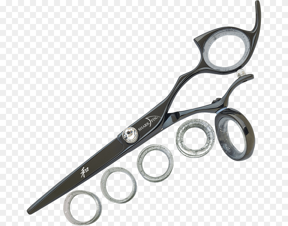 Right Hand Professional Plus Swivel Black Titanium Scissors, Blade, Shears, Weapon, Machine Png Image