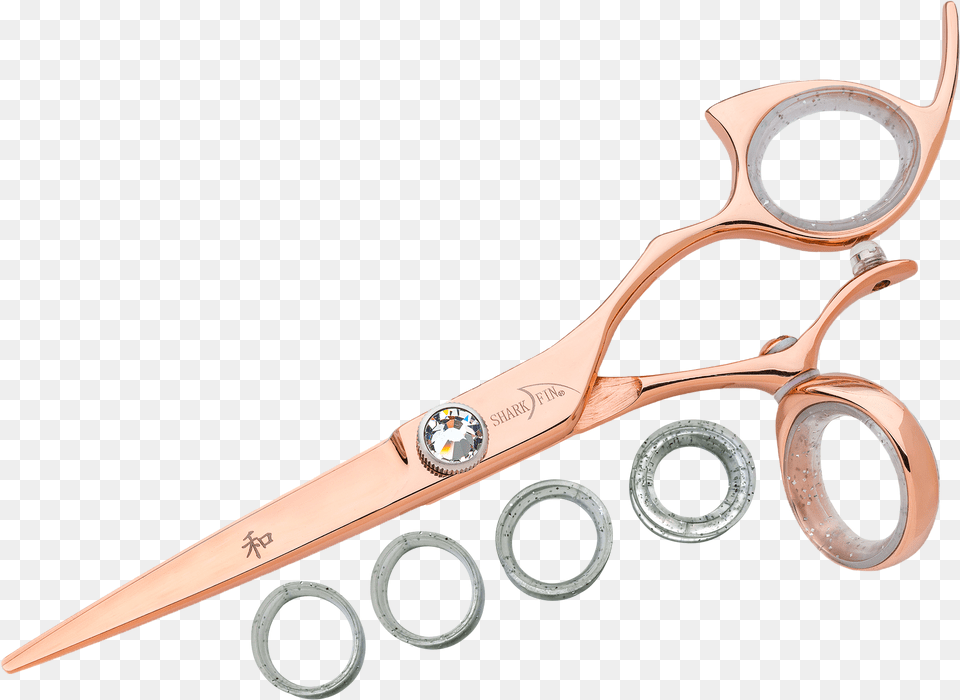 Right Hand Professional Swivel Rose Gold Titanium Cutting Shear Scissors, Blade, Shears, Weapon, Dagger Free Png