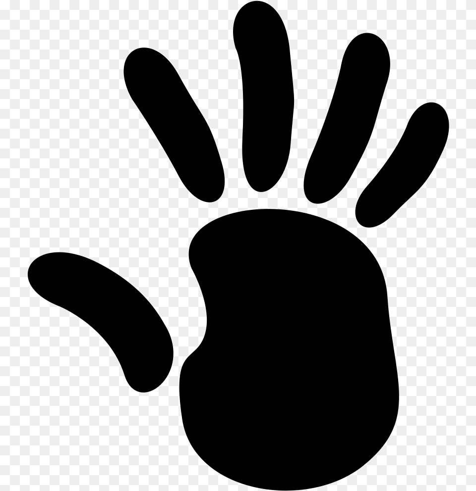 Right Handprint Right Hand Cartoon, Gray Png