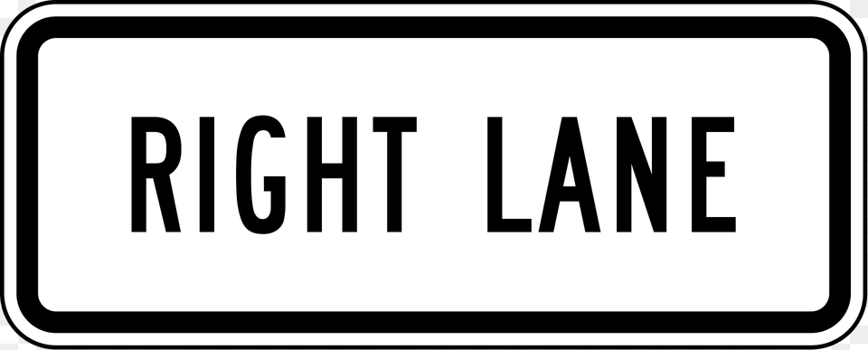 Right Lane Clipart, Sign, Symbol, Text Png