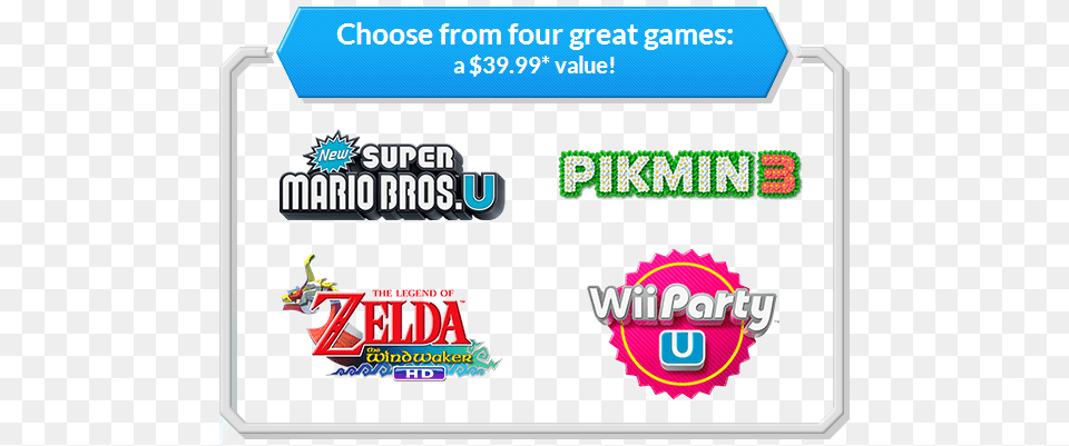 Right Now The Wind Waker Hd Sells For About 50 At Wii Party U Wii U Wiiu, Text, Logo, Dynamite, Weapon Png
